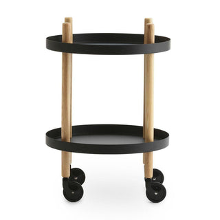 Normann Copenhagen Block table diam 45 cm. with natural ash legs Normann Copenhagen Block Black - Buy now on ShopDecor - Discover the best products by NORMANN COPENHAGEN design