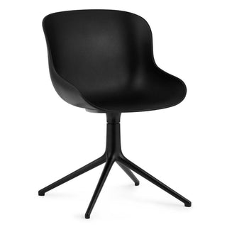 Normann Copenhagen Hyg polypropylene swivel chair with 4 black aluminium legs Normann Copenhagen Hyg Black - Buy now on ShopDecor - Discover the best products by NORMANN COPENHAGEN design
