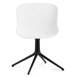 Normann Copenhagen Hyg polypropylene swivel chair with 4 black aluminium legs - Buy now on ShopDecor - Discover the best products by NORMANN COPENHAGEN design