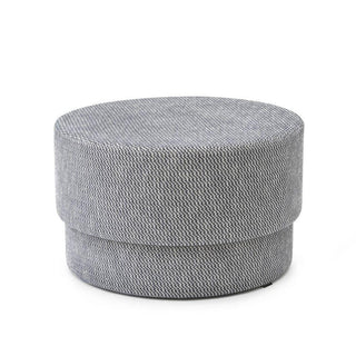 Normann Copenhagen Silo Medium upholstery pouf in fabric diam. 70 cm. Normann Copenhagen Silo Navy Blue/Albagia 288 - Buy now on ShopDecor - Discover the best products by NORMANN COPENHAGEN design